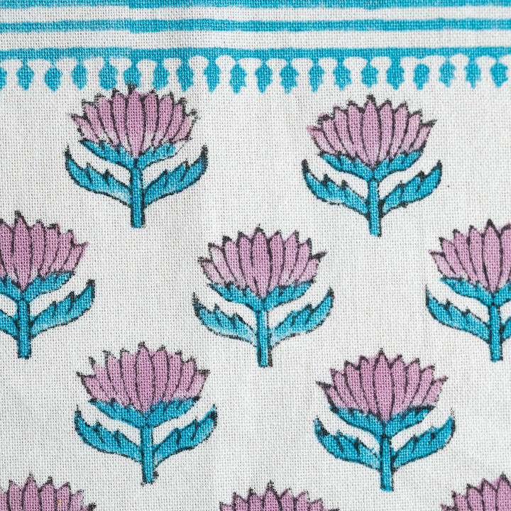 Lotus Flower Lilac Tea Towel
