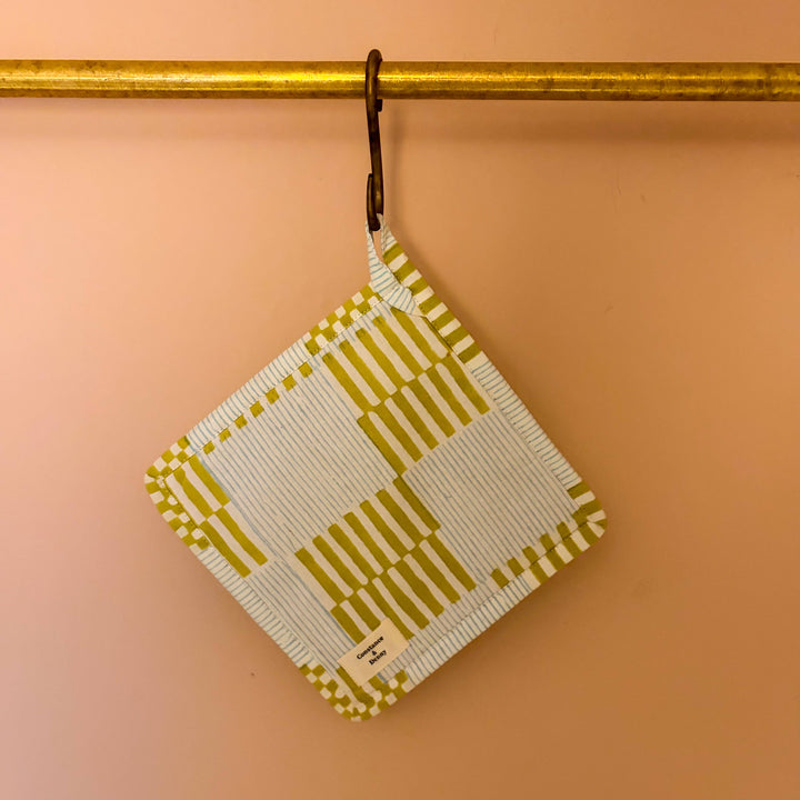 Citrus Grid Quilted Trivet Pot Holder
