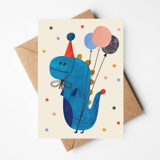 Party Dino card