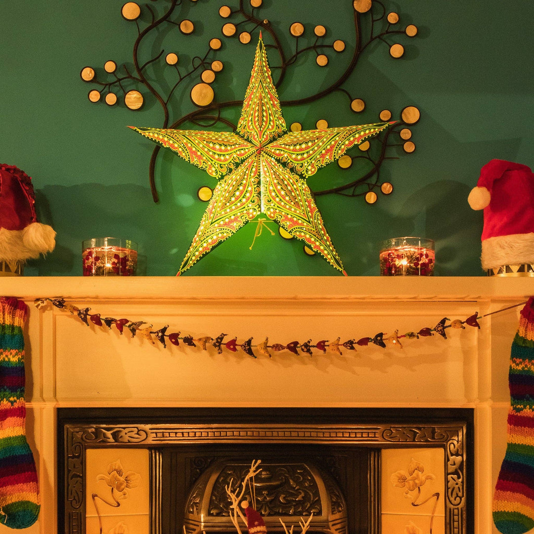 Paper Star Lantern - Green Fantasia Tropic