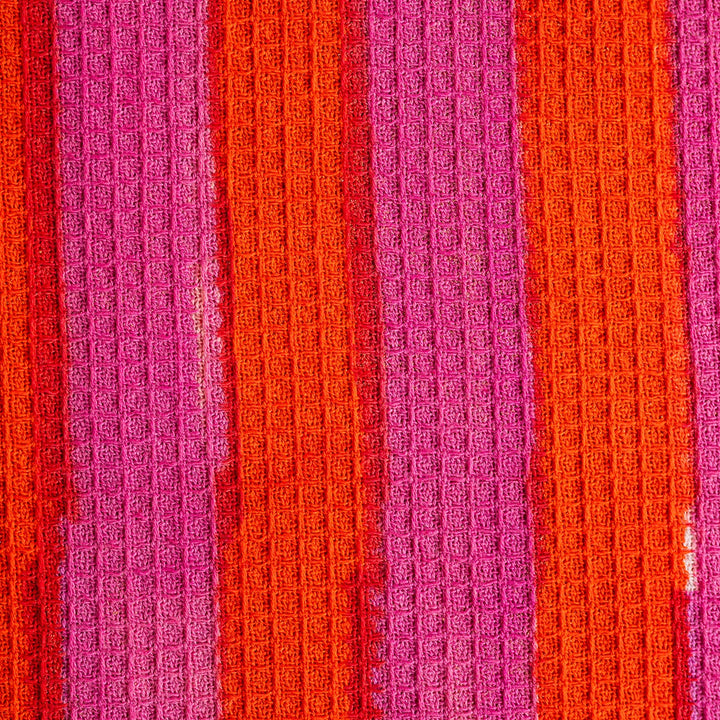 Terracotta & Pink Stripe Tea Towel