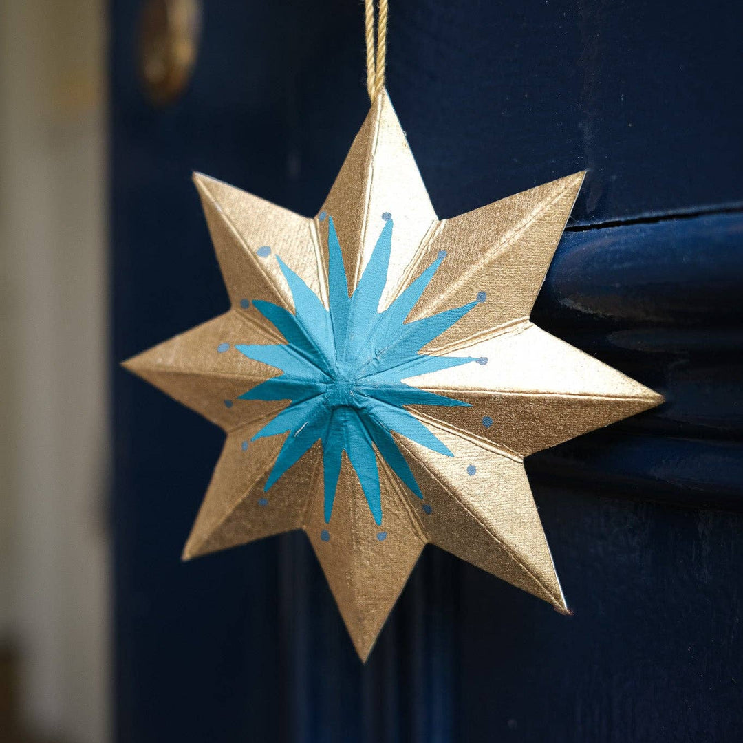 Golden Star Screen-Printed Board Decoration