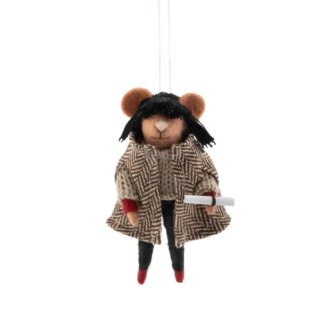 Fringed Mouse Felt Decoration