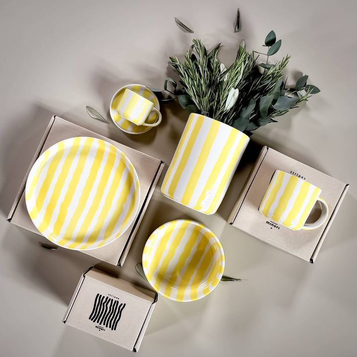 Beach Yellow Stripe Plate