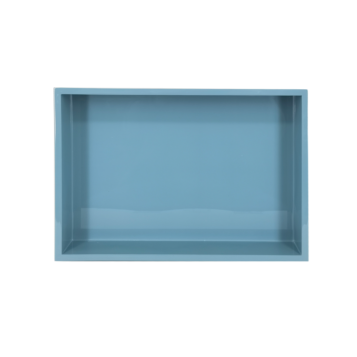 Lacquered Frost Blue Serving Tray