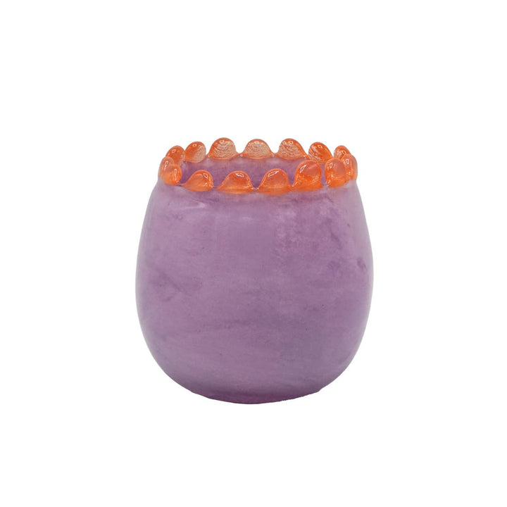 Lilac & Peach ‘Pearls’ Vase & Candle Holder