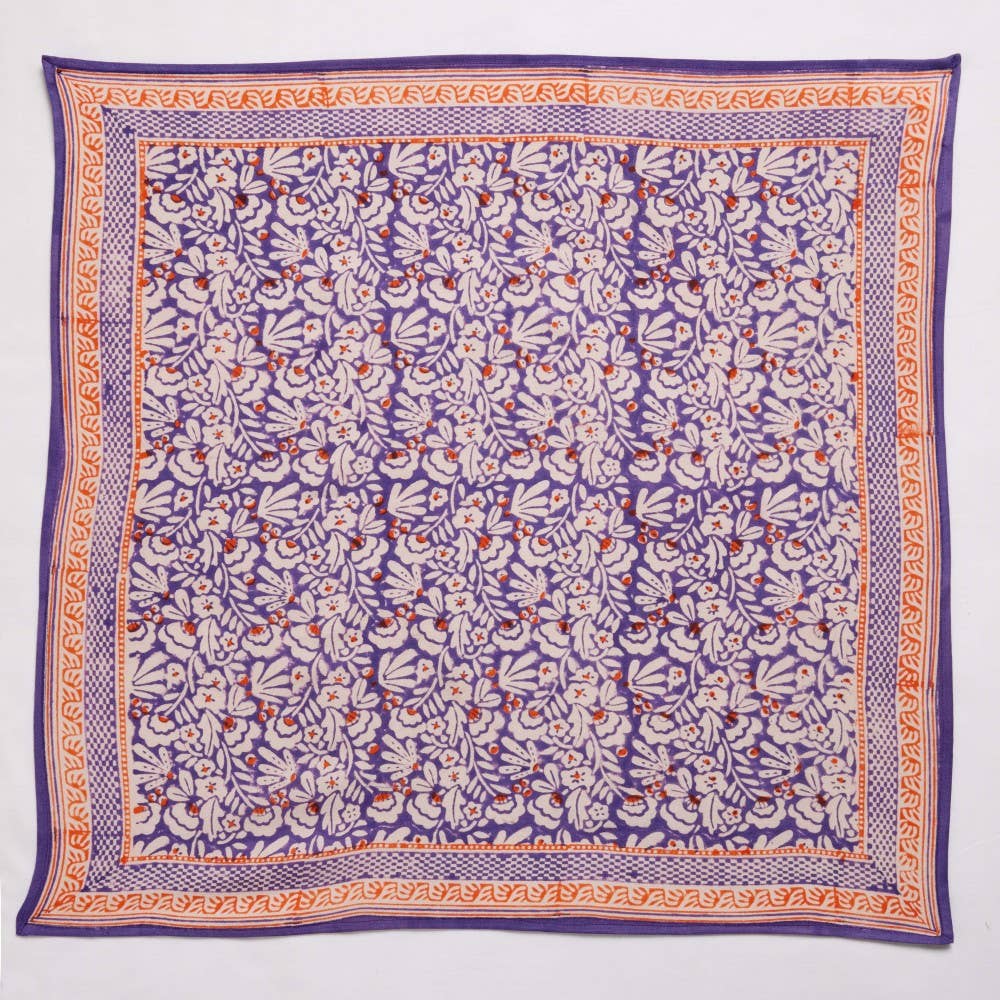 Iris Scarf in Purple & Rust