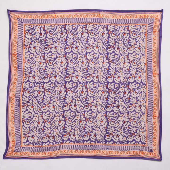 Iris Scarf in Purple & Rust