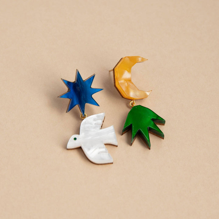 Assembled Story Drop Earrings