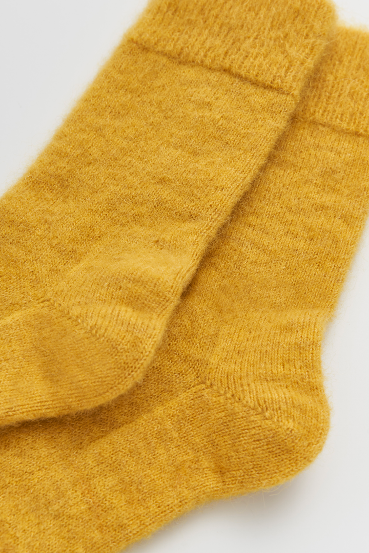 Ultra Soft Alpaca Socks in Dandelion Yellow