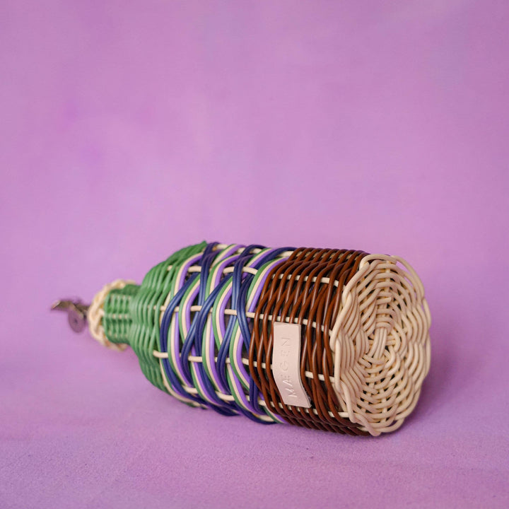 Woven Oil Pourer - Brown & Green