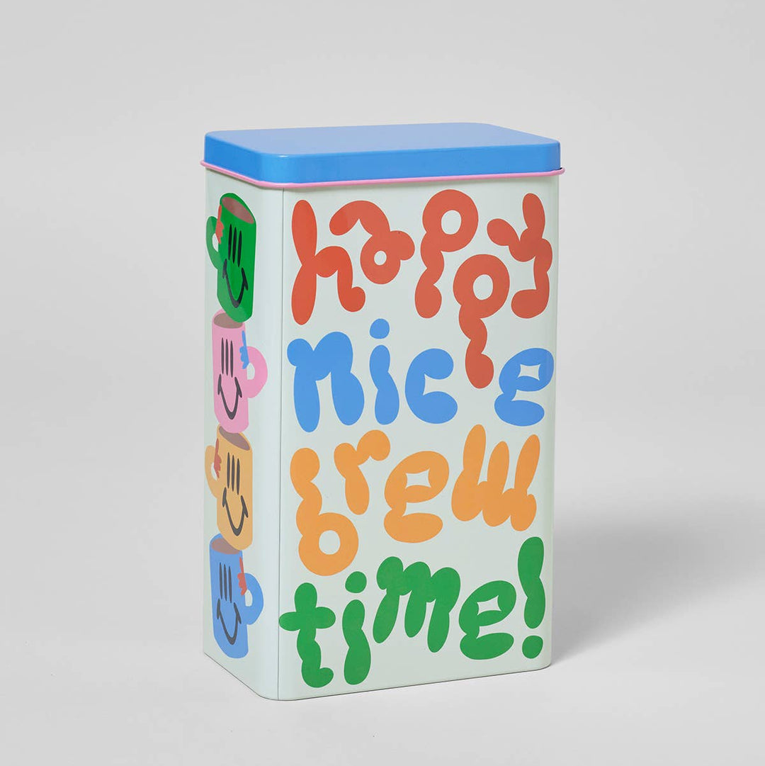 Happy Nice Brew Time Storage Tin