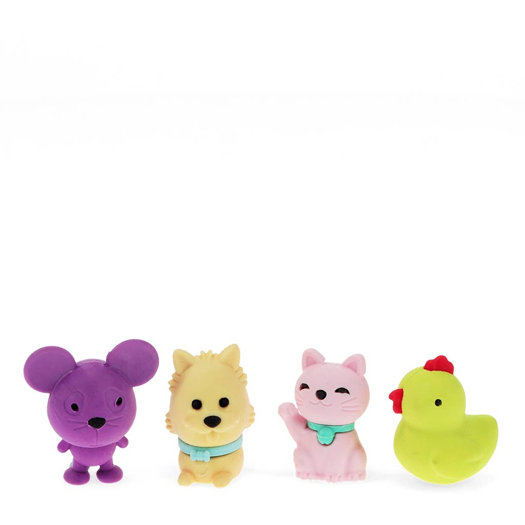 Adorable Animal Erasers (set of 4)
