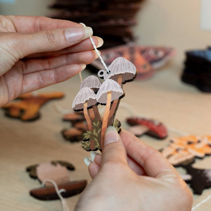 Mushrooms of the British Isles Wooden Garland