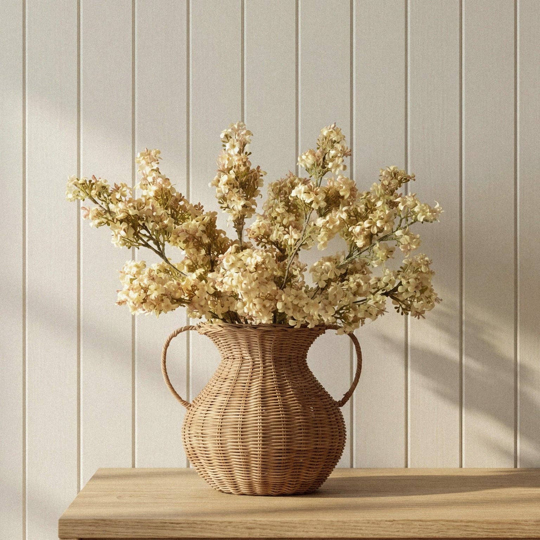 Elara Wooven Rattan Vase