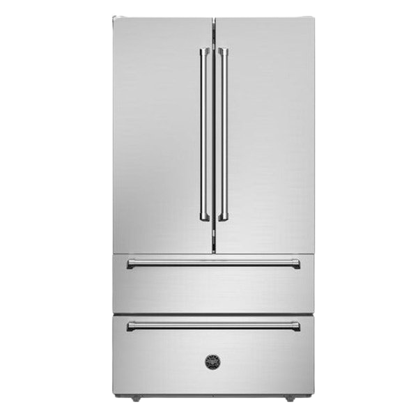 bertazzoni french door refrigerator with master series handles front view