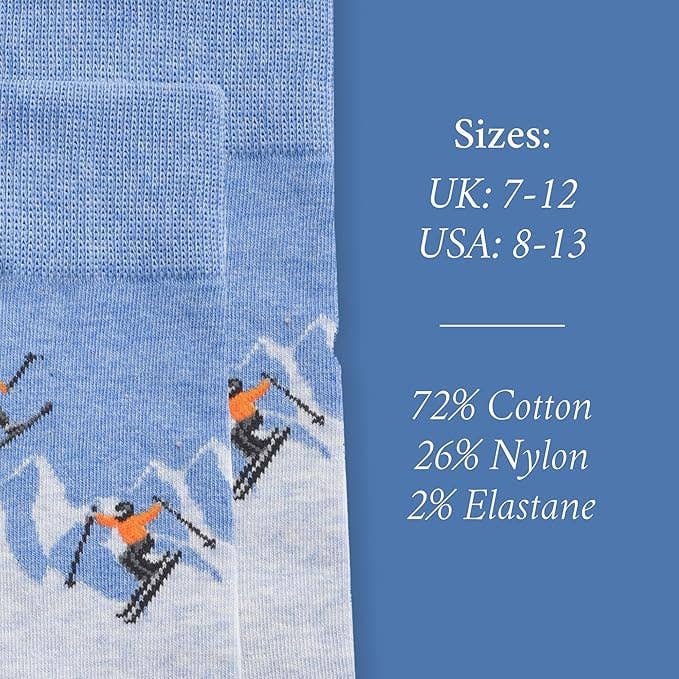 The Kamikaze Skier | Novelty Socks for Skiing Fans