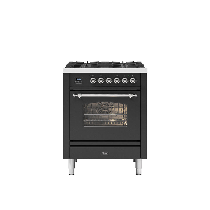 ILVE Black Milano 70cm - Single Oven - 4 Gas Burners