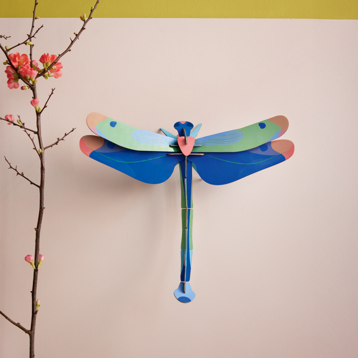 Blue & Green Dragonfly 3D Model Kit