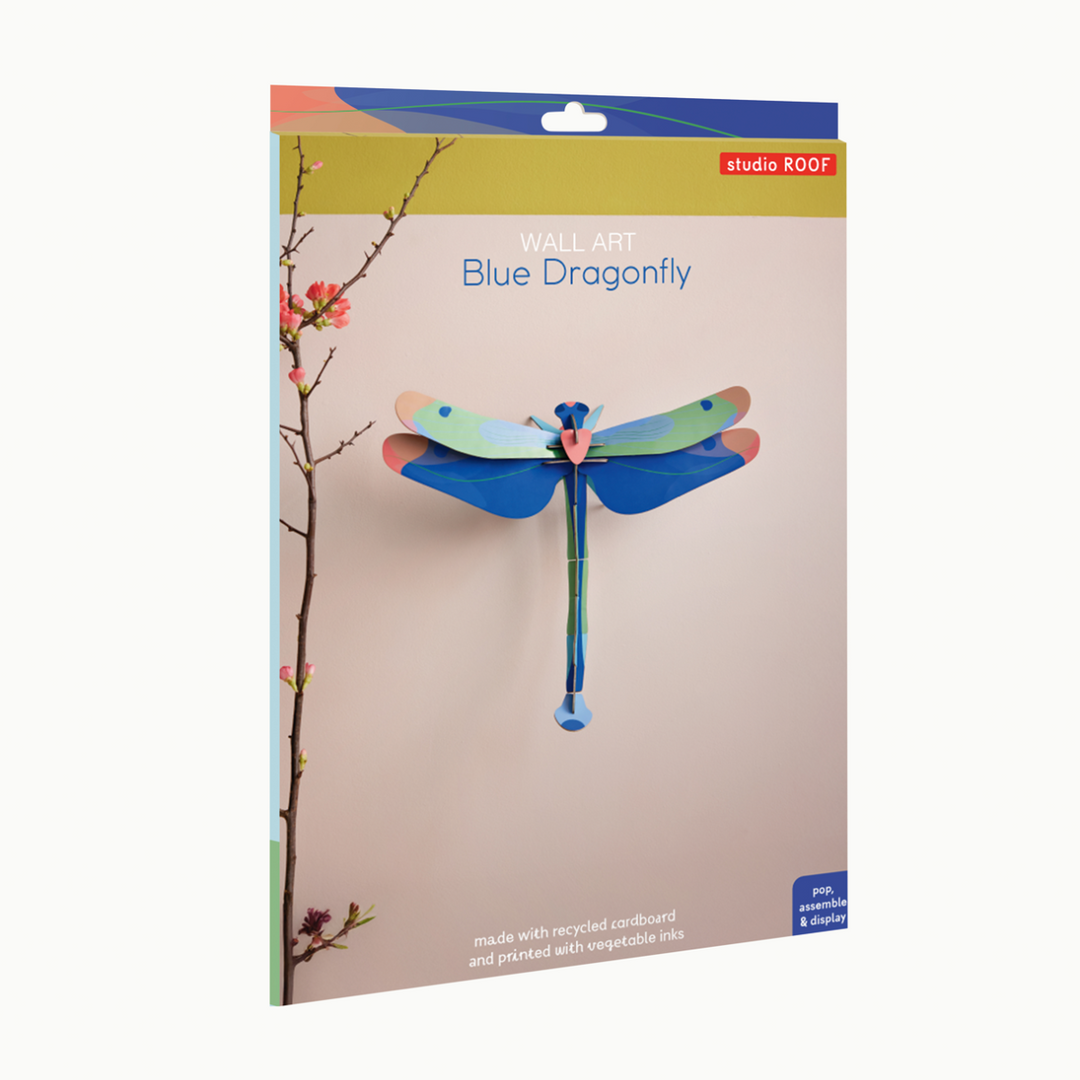 Blue & Green Dragonfly 3D Model Kit