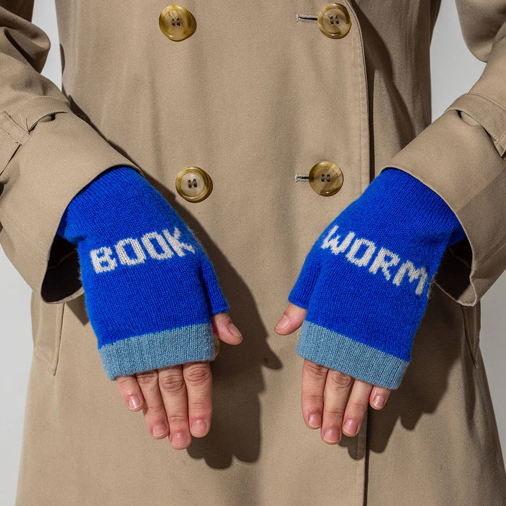 Book Worm Merino Mittens in Klein & Linen