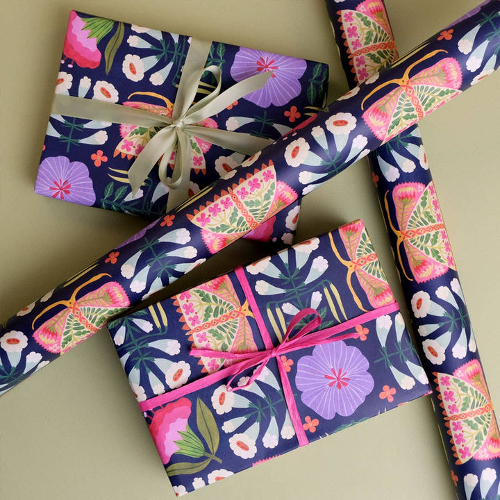 Folk Meadow Wrapping Paper Sheet