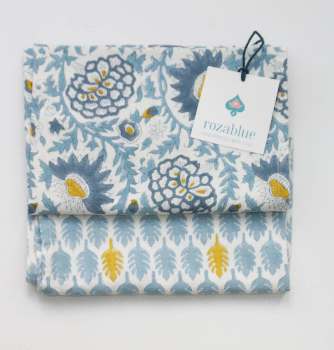 Blockprint Sunny Day Blue Dishcloth