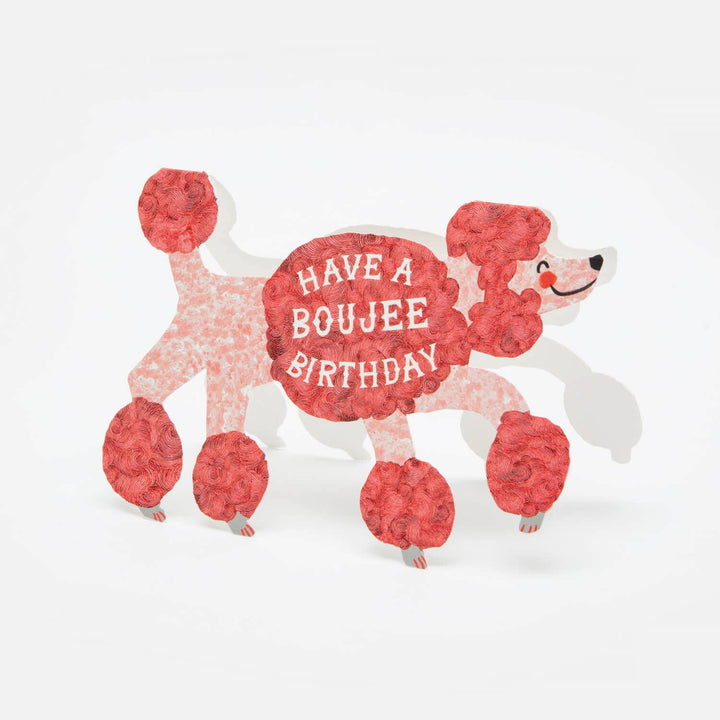 Boujee Birthday Poodle Card