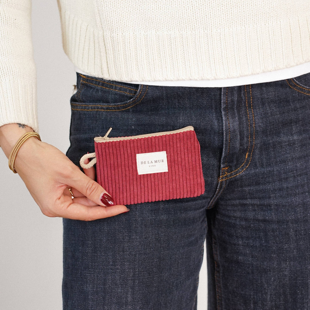 Wine Corduroy Wallet
