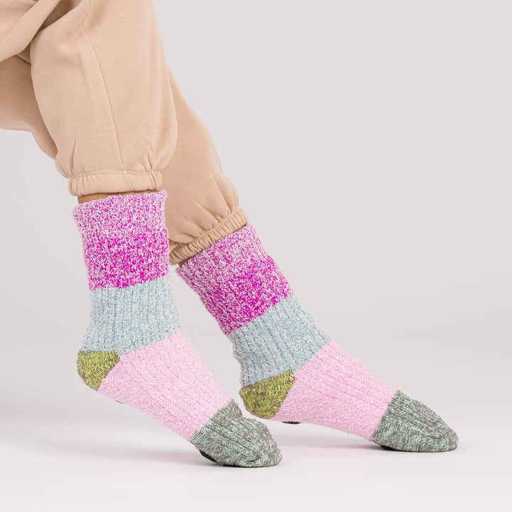 Colour Block House Socks: Size 5-8