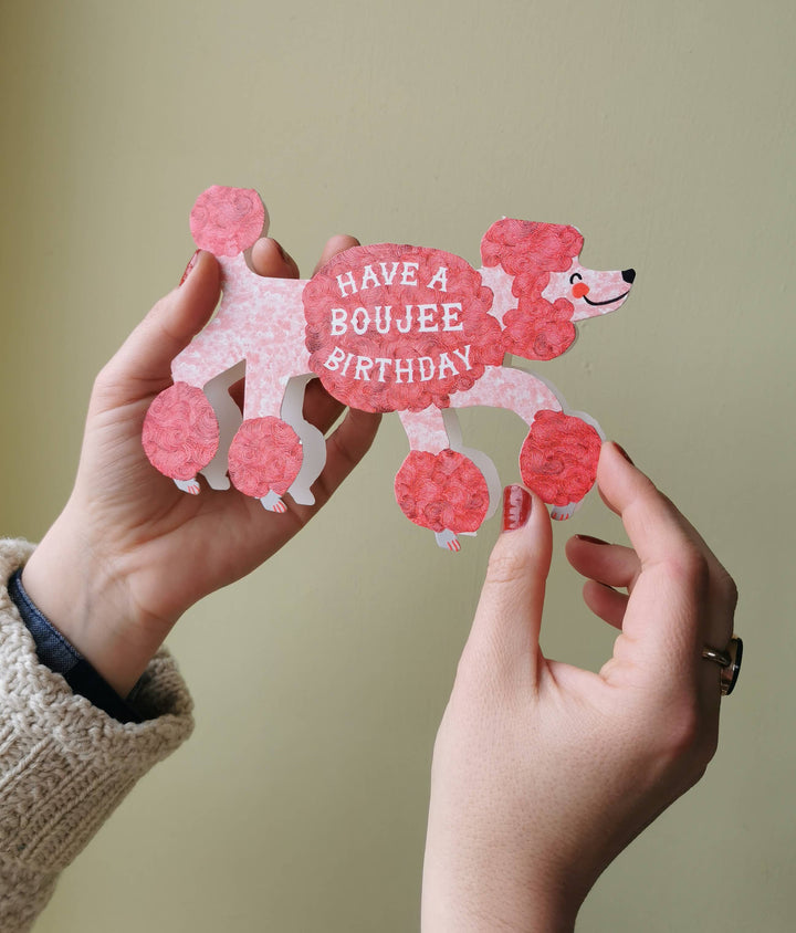 Boujee Birthday Poodle Card