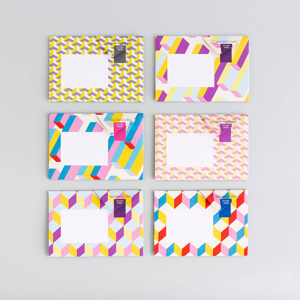 Colorful Folding Letter Pack - Pack of 6