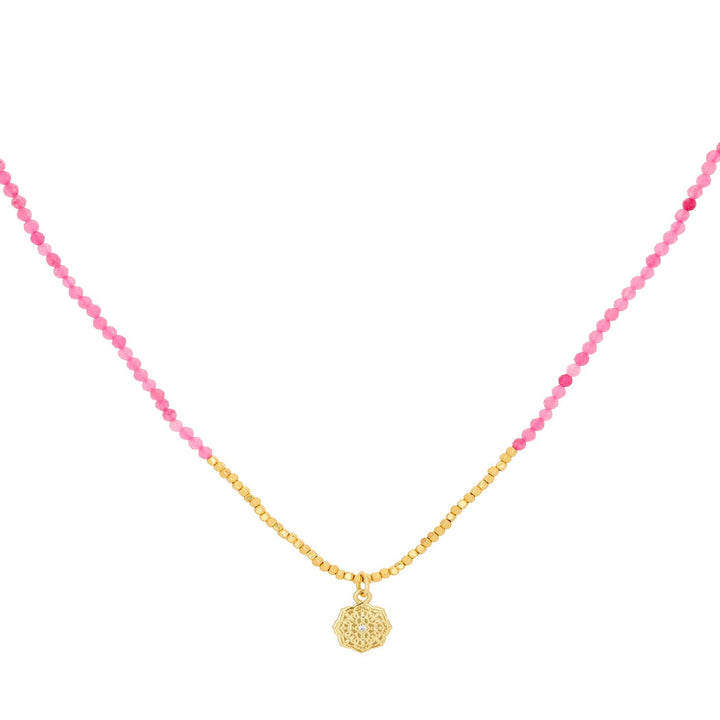 Clio Hot Pink Beaded Necklace