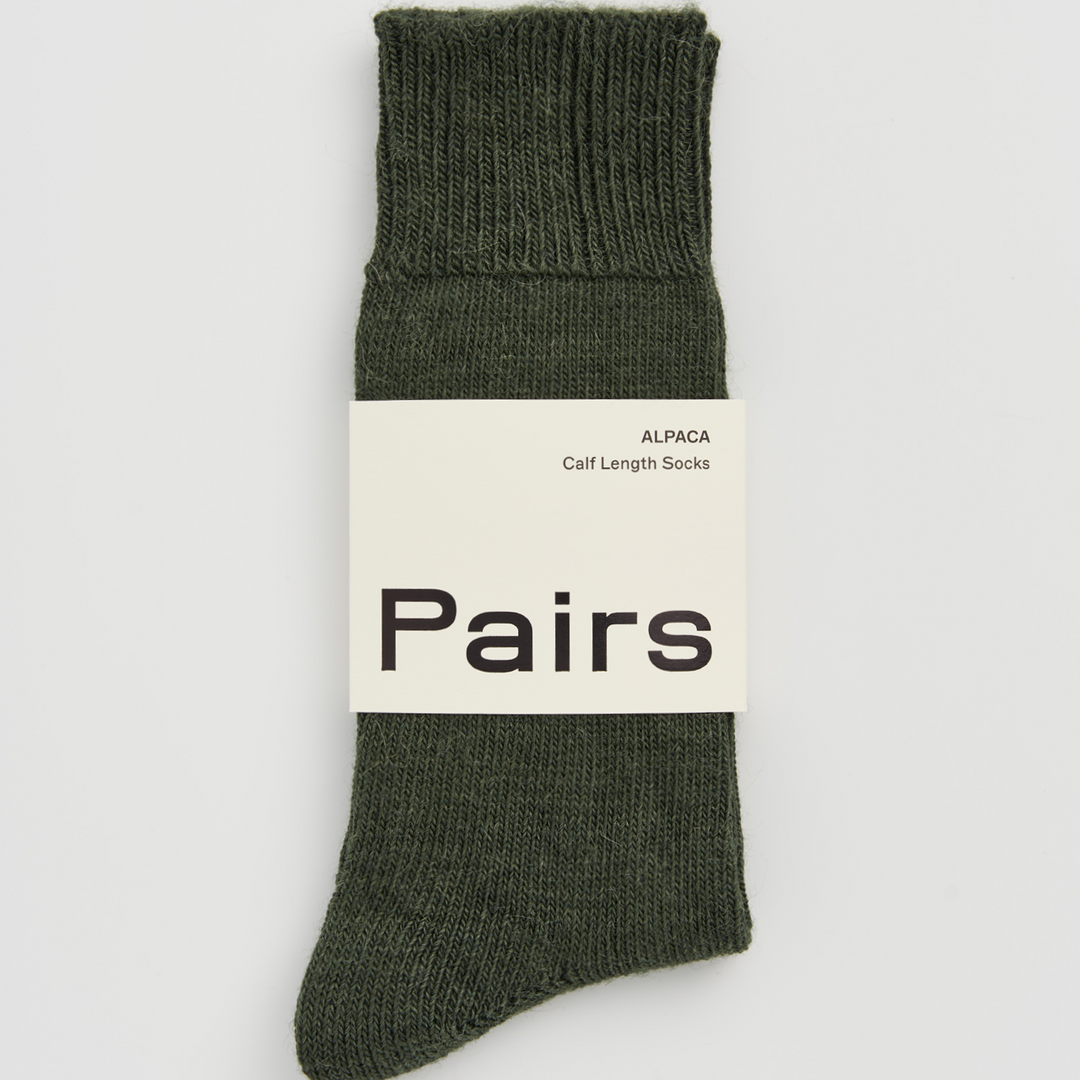 Pairs Glen Green Alpaca Socks