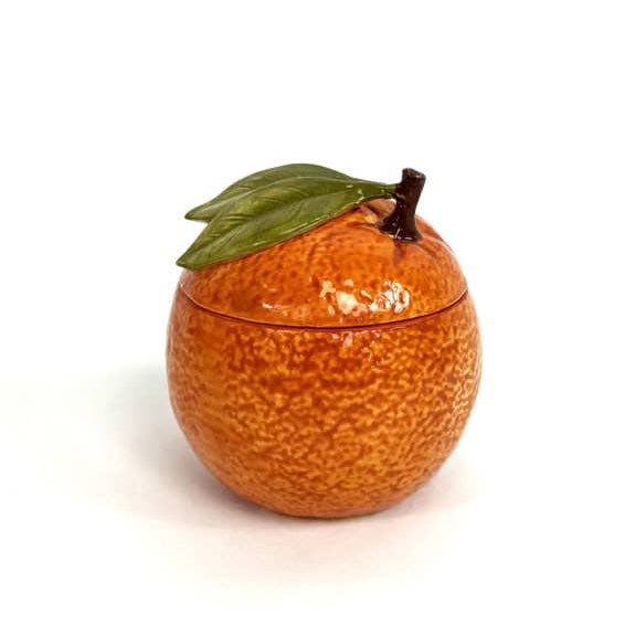 Ceramic Orange Storage Jar