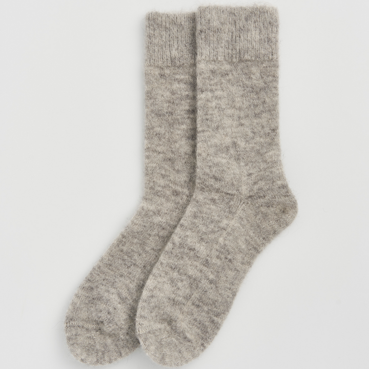 Pairs Perfect Grey Ultra Soft Alpaca Bed Socks