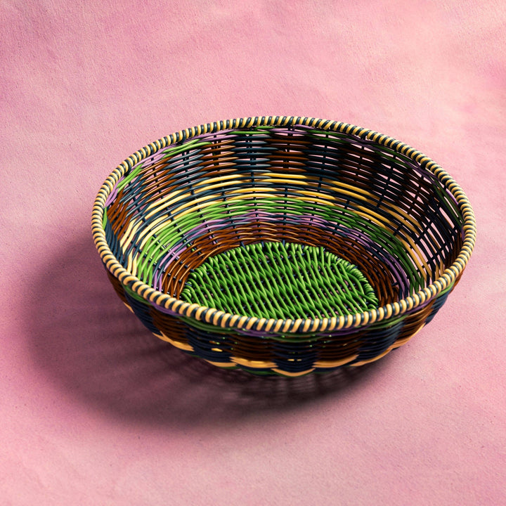 Woven Bowl - Brown and Green