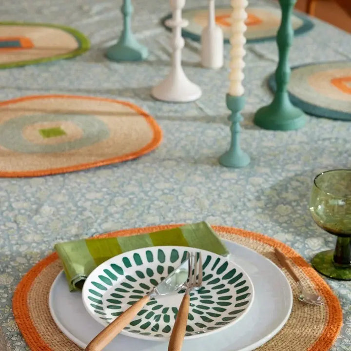 Arushi Tablecloth in Sage & Blue