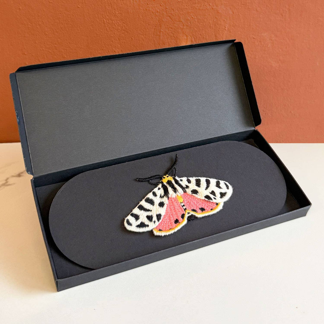 Tiger Moth Embroidered Brooch