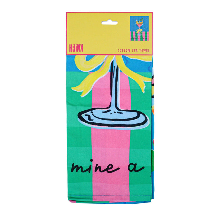 Make Mine a Martini Hijinx Tea Towel