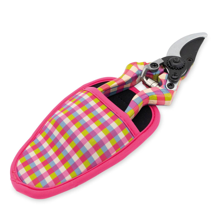 Pink Gingham Secateurs With Pouch