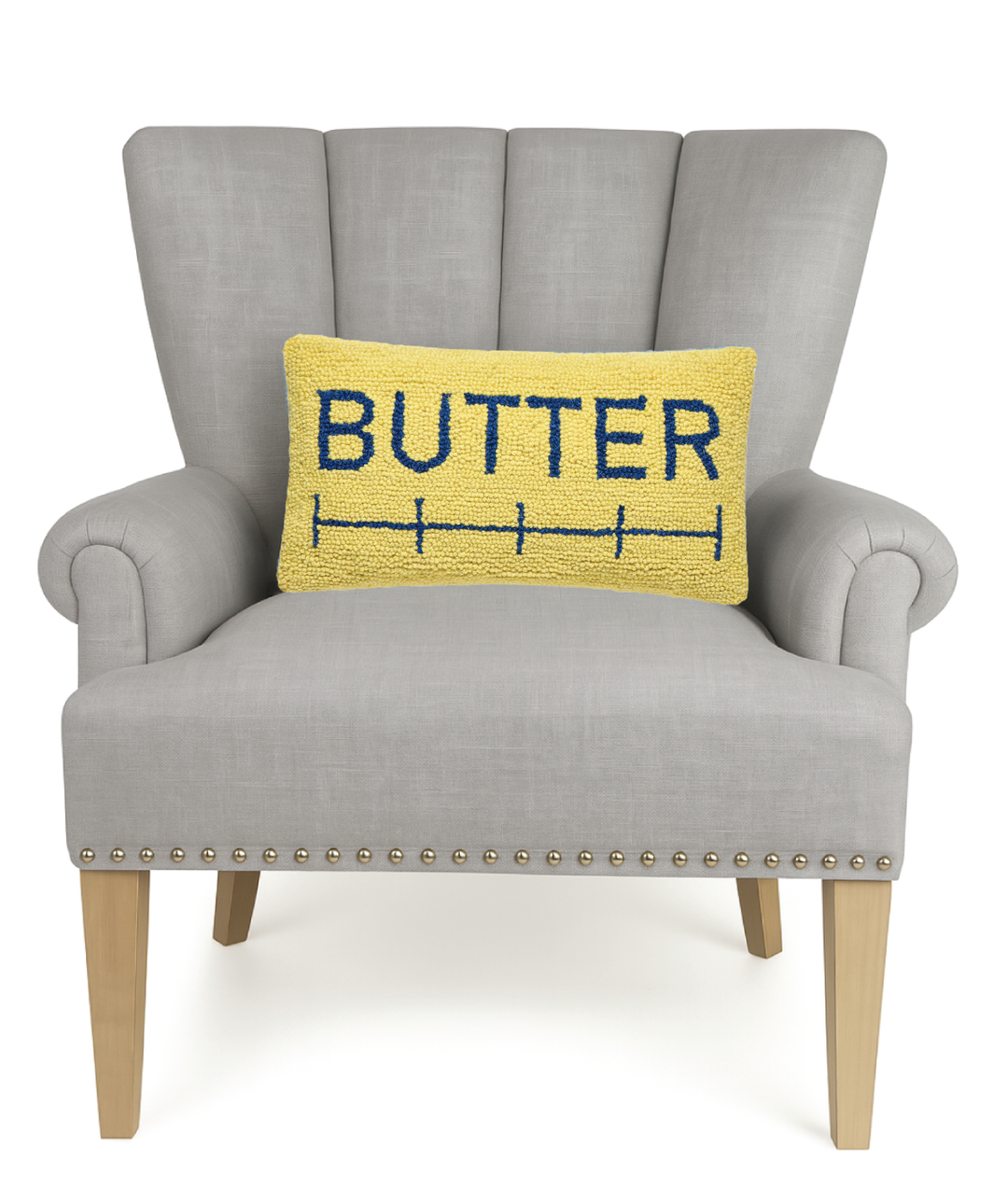 Butter Wool Hook Cushion