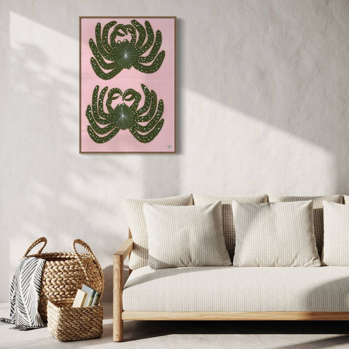Two Green Crabs Art Print A3