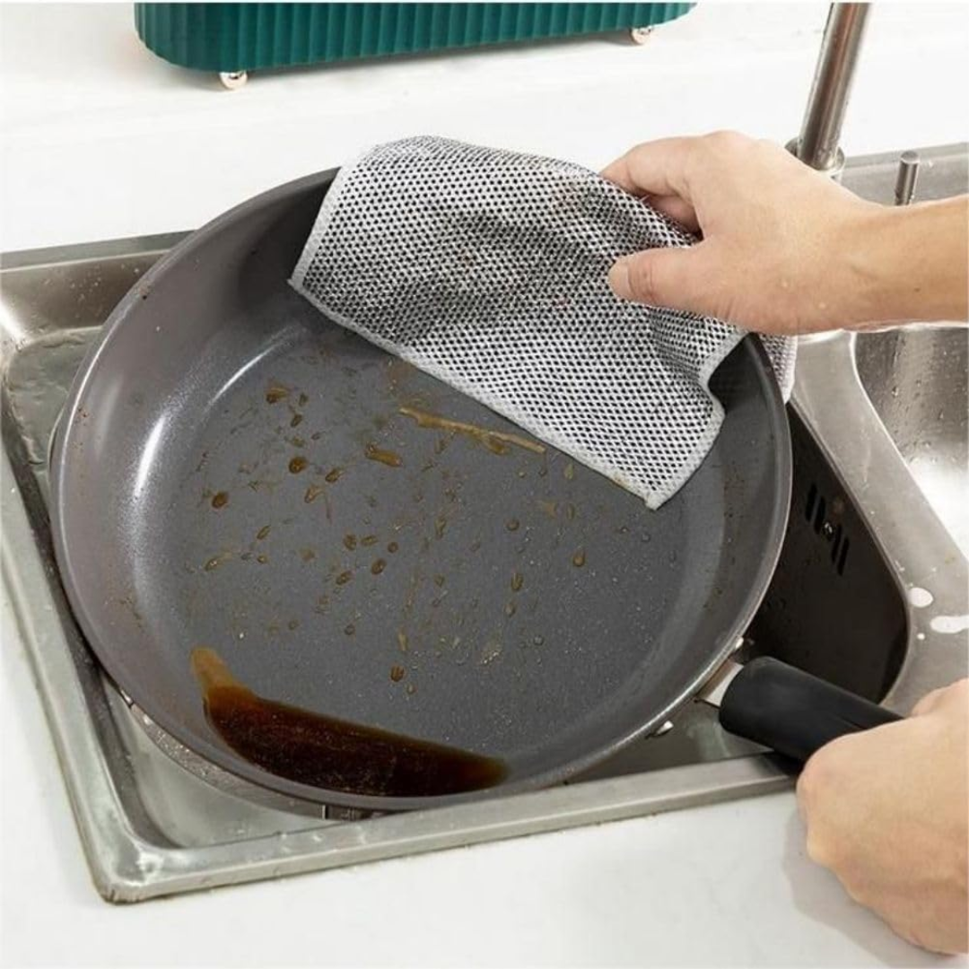 Stainless Steel Wire Dishcloths – Non-Scratch, Heavy-Duty Cloth
