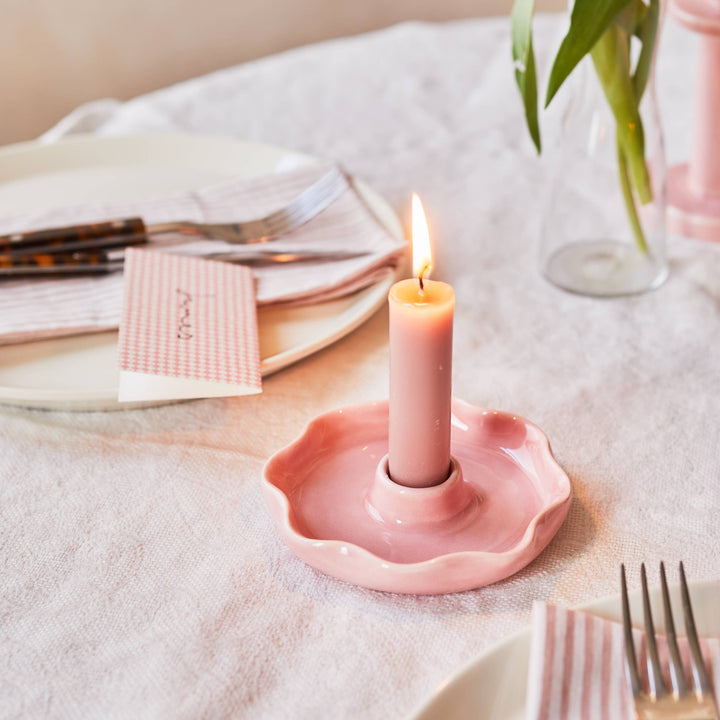 Handmade Scallop Ceramic Candle Holder