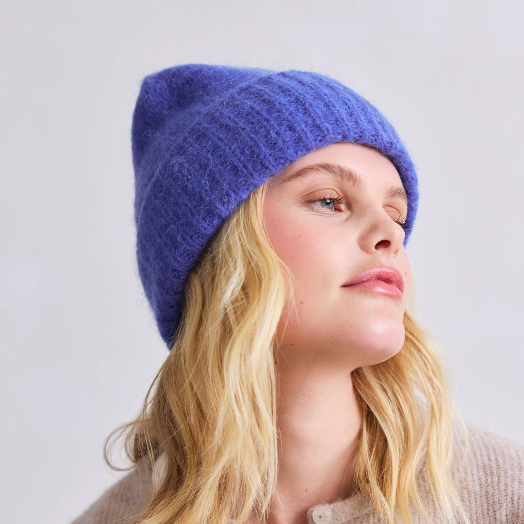 The Mohair Beanie -  Dusk Blue