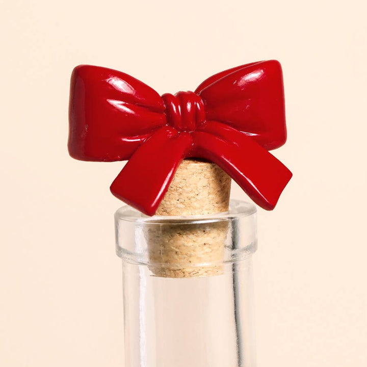Cherry Bow Bottle Stopper