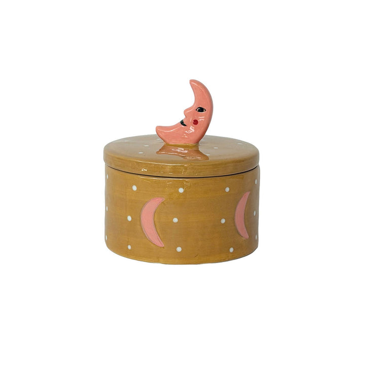 Ceramic Moon Trinket Jar