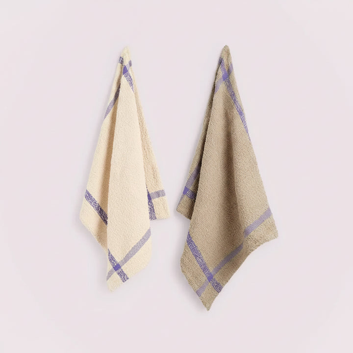 Lilac Check Terry Kitchen Towel Set
