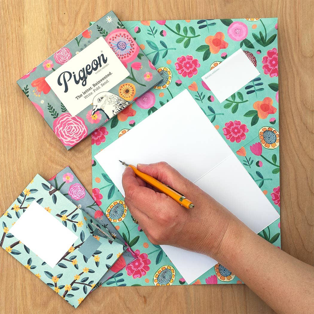 Wildflower Pigeon Folding Letter  Set - Pack of 6